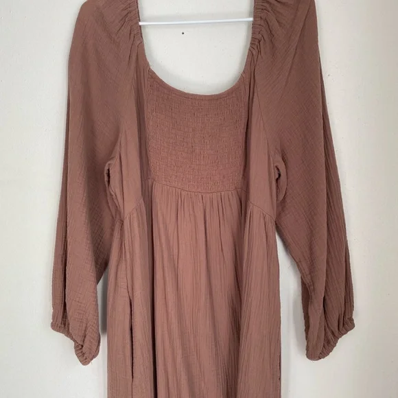 Universal Thread Brown Bishop Sleeve Sundress - Picture 5 of 6